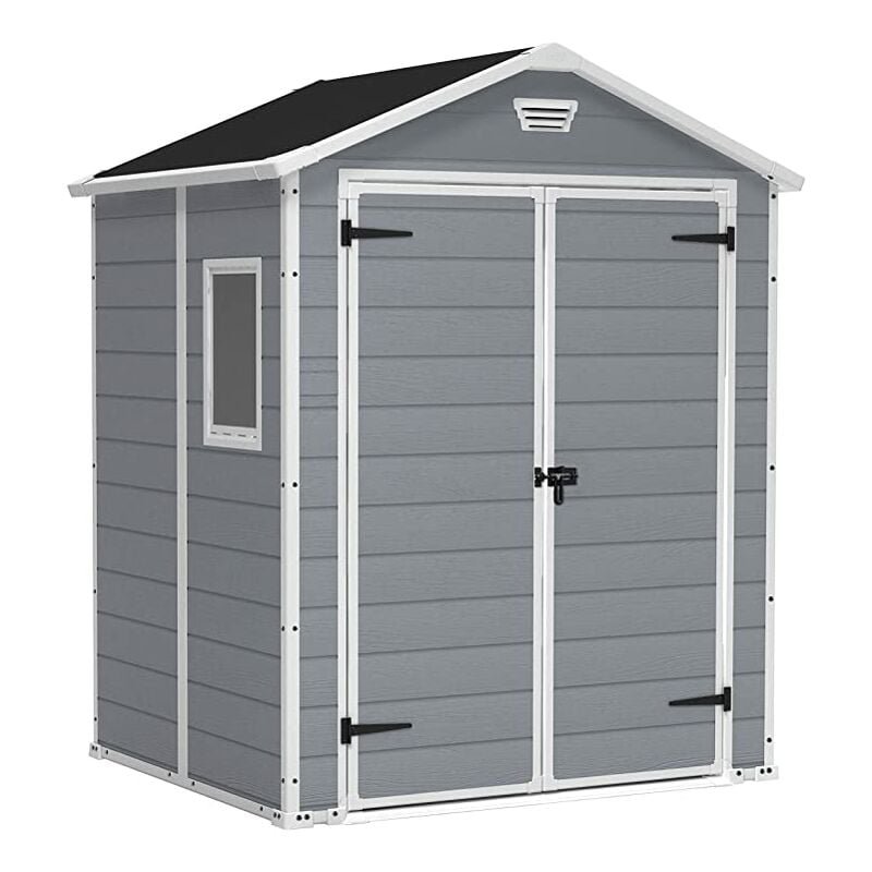 Keter Manor 6 x 5ft Double Door Outdoor Garden Shed
